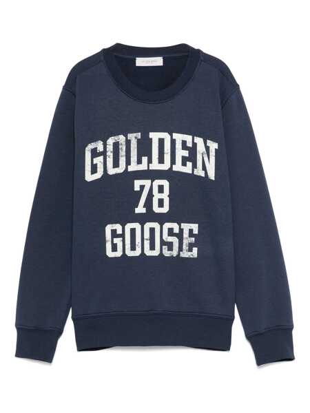 Bluze de trening Golden Goose JOURNEY/ UNISEX CREWNECK REGULAR SWEATSHIRT/ BLEND COTTON FLEECE WITH VINTAGE EFFECT PRINT Multicolor Fete (BM 16906458) 1