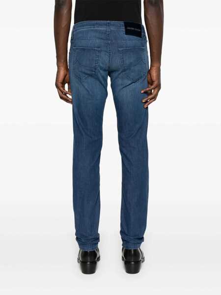 Blugi drepti Jacob Cohen NICK SLIM FIT PANTS Blue Barbati (BM 16906521) 4