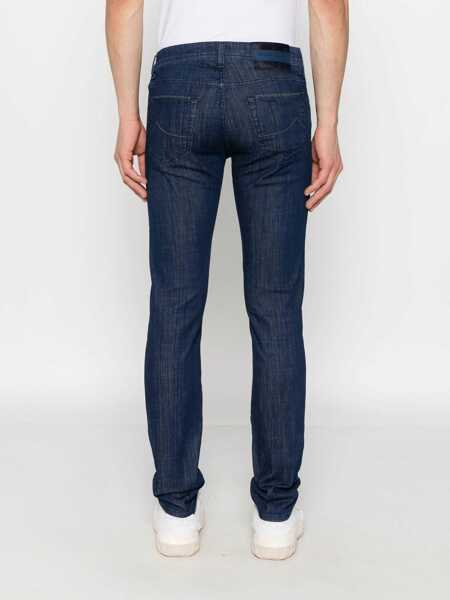 Blugi drepti Jacob Cohen SUPER SLIM FIT NICK PANTS Blue Barbati (BM 16906524) 4