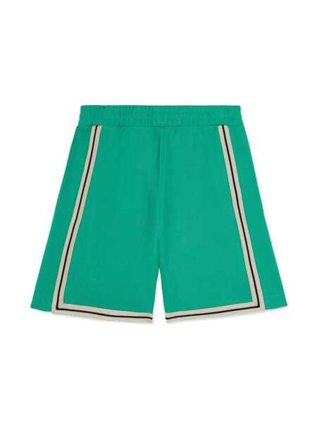 Pantaloni de trening Palm Angels PA TRACK SWEATSHORT GREEN OFF WHITE Green Baieti (BM 16906602) 2