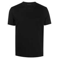 Tricouri Prada Logo-Embroidered Cotton T-Shirt Barbati