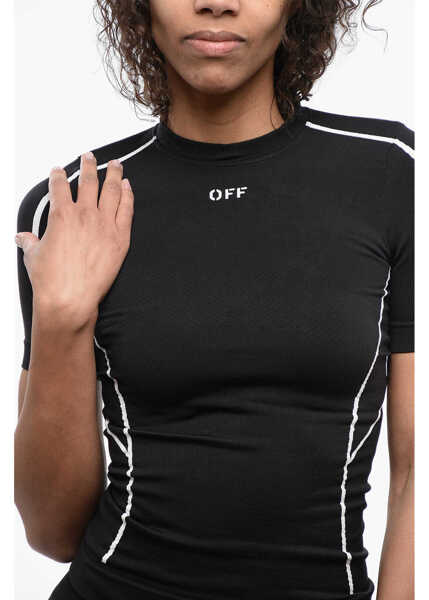 Tricouri Off-White Seamless Active T-Shirt With Contrasting Details Black Femei (BM 16910722) 3