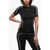 Off-White Seamless Active T-Shirt With Contrasting Details Black