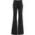 Off-White Flared Straight Leg Long Jeans With All-Over Graphic Print 2 Black