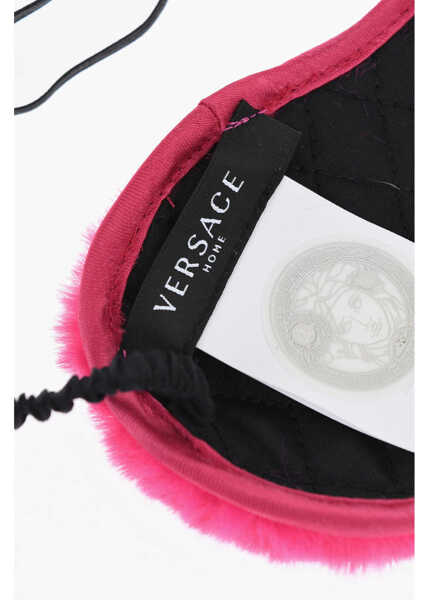 Accesorii de voiaj Versace Faux Fur Eye Mask With Sequined Logo Pink Femei (BM 16911466) 4