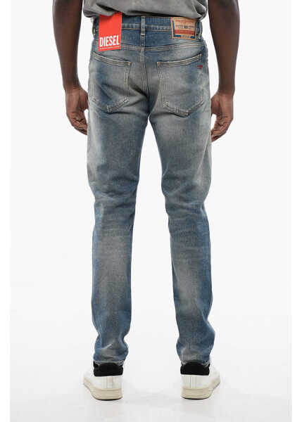 Blugi slim fit Diesel Mid Waist 2019 D-Strukt Slim Fit Jeans 16Cm L32 Blue Barbati (BM 16911487) 2