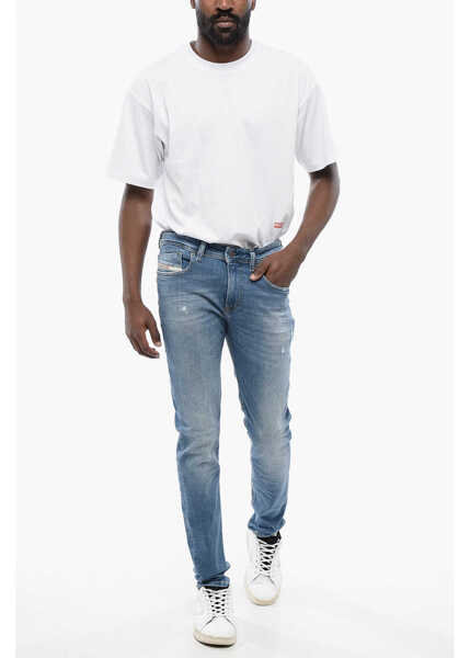 Blugi slim fit Diesel Low Waist Skinny Fit 1979 Sleenker-R Jeans 15Cm L32 Blue Barbati (BM 16911859) 4