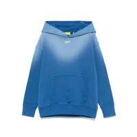 Bluze de trening Off-White OFF STAMP CL HOODIE BLEACH BLUE - WHITE