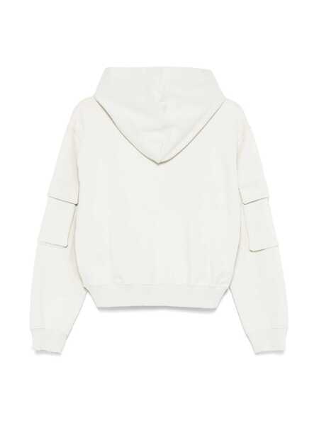 Bluze de trening Off-White CARGO HOODIE CROP LIGHT GREY - SILVER Beige Fete (BM 16912065) 2
