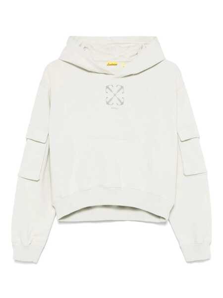 Bluze de trening Off-White CARGO HOODIE CROP LIGHT GREY - SILVER Beige Fete (BM 16912065) 1