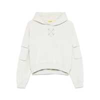 Bluze de trening CARGO HOODIE CROP LIGHT GREY - SILVER Fete