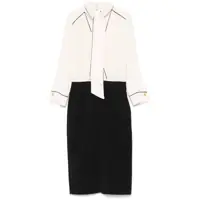 Rochii Elisabetta Franchi Georgette Crepe Midi Dress Femei