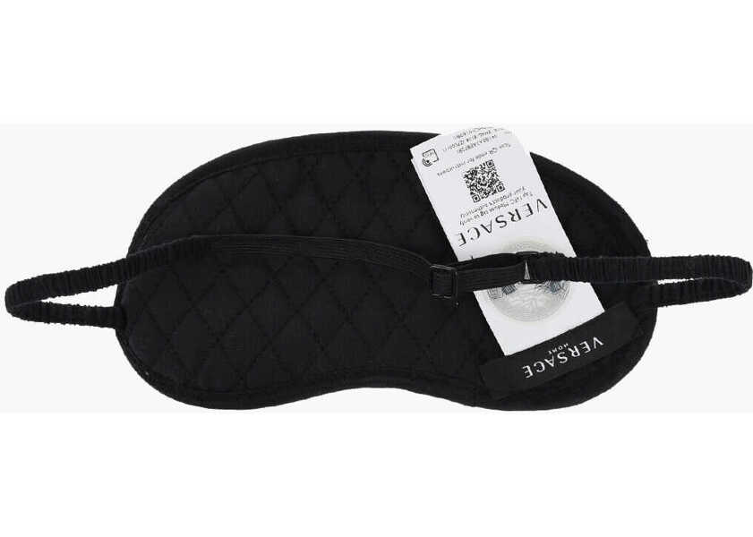 Accesorii de voiaj Versace Faux Fur Eye Mask With Sequined Logo Black Barbati (BM 16915033) 3