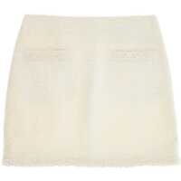 Fuste Self-Portrait Dama - Fuste scurte Self-Portrait Boucl Mini Skirt With Pearls CREAM Femei (BM 16915177) - B-mall.ro