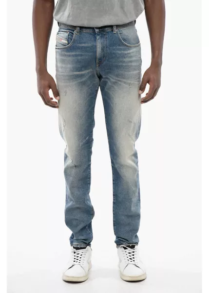 Blugi slim fit Diesel Mid Waist 2019 D-Strukt Slim Fit Jeans 16Cm L34 Blue Barbati (BM 16915315) 1