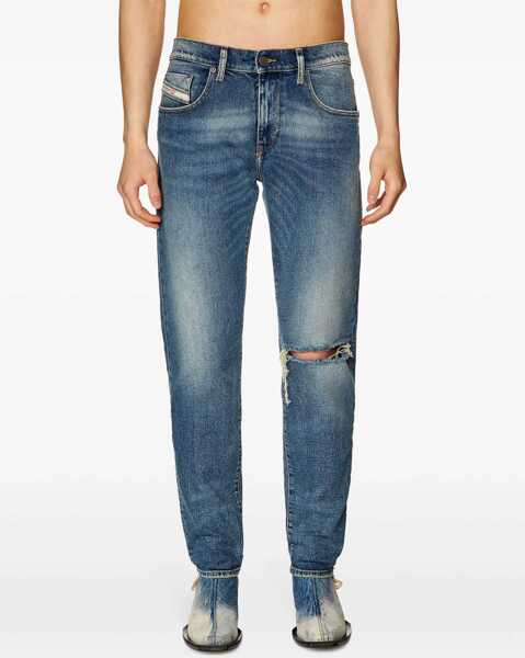 Blugi slim fit Diesel Mid Waist 2019 D-Strukt Slim Fit Jeans 16Cm -L32 Blue Barbati (BM 16915408) 3