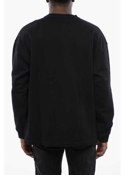 Bluze de trening Diesel Red Tag Brushed Cotton S-Baxt-N1 Crew-Neck Sweatshirt Black Barbati (BM 16915420) 2