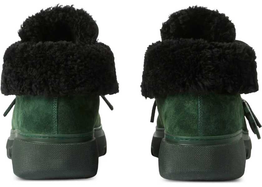 Ghete Burberry Suede Chugga Ankle Boots With Real Fur Inner Green Barbati (BM 16916344) 3