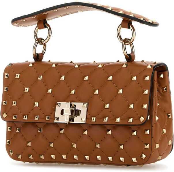 Genti de mana Valentino Garavani Rockstud Spike small leather Handbag NUTMEG Femei (BM 16916527) 3