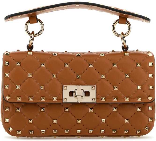 Genti de mana Valentino Garavani Rockstud Spike small leather Handbag NUTMEG Femei (BM 16916527) 1