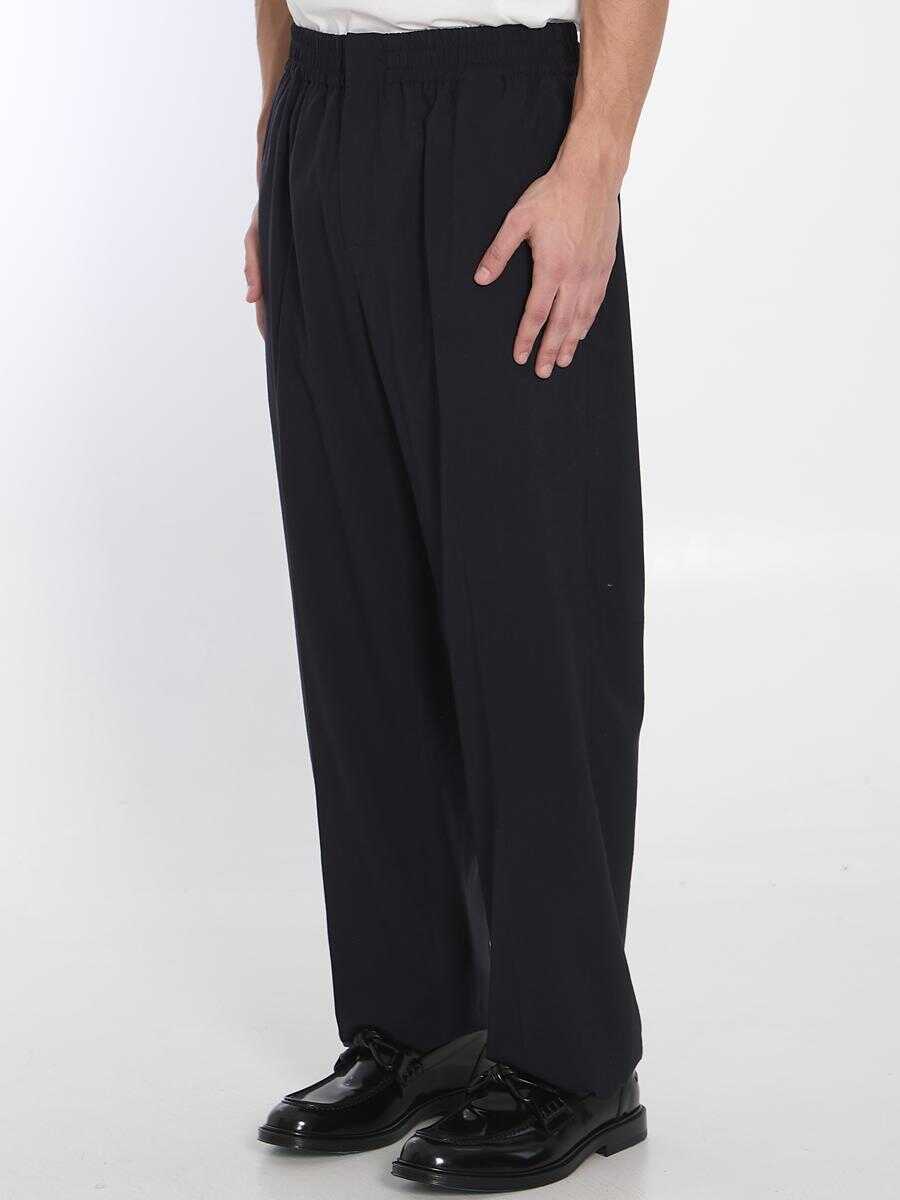 Pantaloni Bottega Veneta Lightweight Wool Trousers BLUE Barbati (BM 16918155) 2