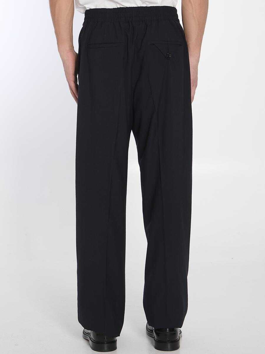 Pantaloni Bottega Veneta Lightweight Wool Trousers BLUE Barbati (BM 16918155) 4