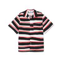 Camasi Multicolor Shirt With All-Over Asymmetric Striped Motif In Cotton Man Barbati