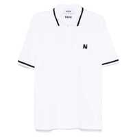 Tricouri Polo White Polo With Classic Collar And Logo Embroidered On The Front In Cotton Man Barbati