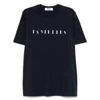 Tricouri Blue Crewneck T-Shirt With Print On The Front In Cotton Man Barbati