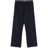 Pantaloni Blue Pants With Logo Band And Drawstring Waist In Cotton Man Barbati