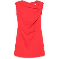 Rochii Red Dress With Ruches Details In Viscose Blend Woman Femei