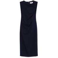 Rochii Blue Dress With Ruches Details In Viscose Blend Woman Femei