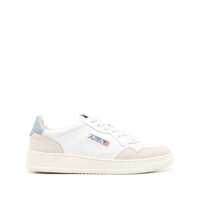 Sneakers Autry Medalist Low White And Silver Blue Leather And Suede Sneakers Barbati