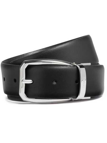 Curele ZEGNA Zegna Reversible Leather Belt Black Barbati (BM 16920003) 1