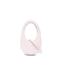 Genti de umar 'Mini Swipe' Pink Crossbody Bag With Embossed Logo And Removable Shoulder Strap In Leather Woman Femei