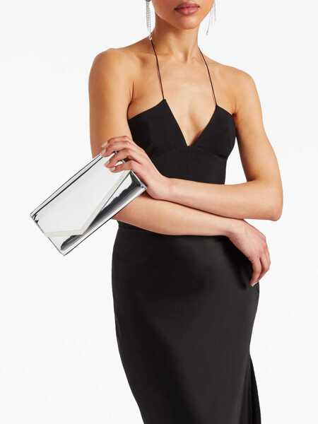 Genti mini Jimmy Choo Emmie Metallic Envelope Clutch With Logo Lettering On The Front And Chain-Link Shoulder Strap In Leather And Fabric Blend Woman... (BM 16920903) 2