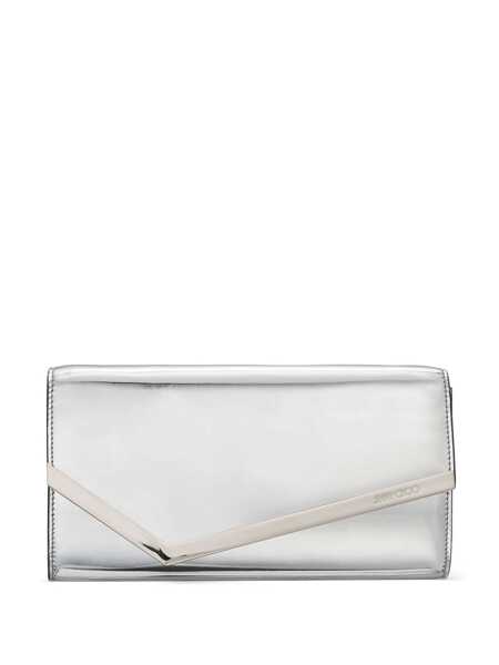 Genti mini Jimmy Choo Emmie Metallic Envelope Clutch With Logo Lettering On The Front And Chain-Link Shoulder Strap In Leather And Fabric Blend Woman... (BM 16920903) 1