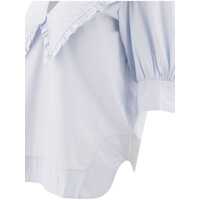 Bluze Ganni Dama - Bluze Ganni Ganni Organic Cotton V-Necked Blouse CLEAR BLUE Femei (BM 16921083) - B-mall.ro