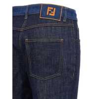 Blugi Fendi Dama - Blugi Fendi Fendi Two-Tone Jeans BLUE Femei (BM 16921131) - B-mall.ro