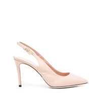 Pantofi cu toc Pink Slingback Pumps With High Stiletto Heel In Soft Leather Woman Femei
