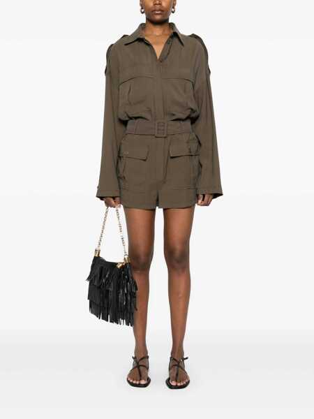 Salopete THE ANDAMANE Vania Brown Jumpsuit With Classic Collar And Adjustable And Removable Belt In Viscose Blend Woman BROWN Femei (BM 16923540) 2