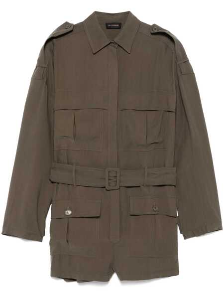 Salopete THE ANDAMANE Vania Brown Jumpsuit With Classic Collar And Adjustable And Removable Belt In Viscose Blend Woman BROWN Femei (BM 16923540) 1