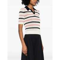 Pulovere PT TORINO Dama - Pulovere PT TORINO Multicolor V-Neck Sweater With All-Over Striped Motif In Cotton Woman MULTICOLOR Femei (BM 16923636) - B-mall.ro