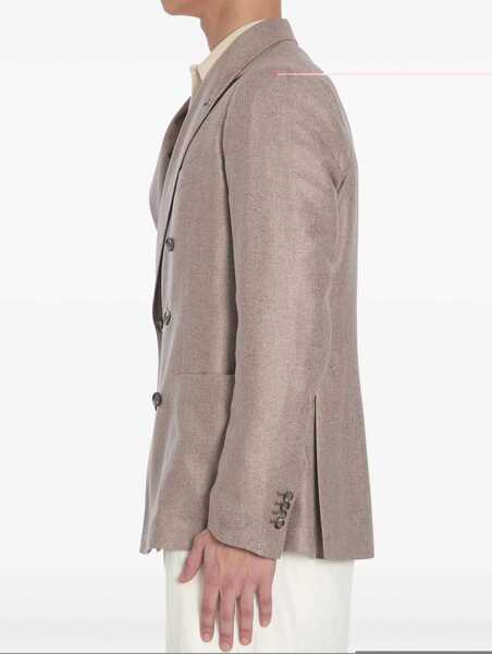 Jachete Tagliatore Double-Breasted Silk Jacket BROWN Barbati (BM 16924312) 2