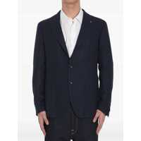 Jachete Wool And Linen Single-Breasted Jacket Barbati