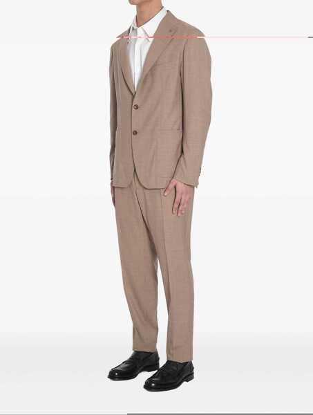 Costume Tagliatore Two-Piece Suit In Wool And Silk Blend BROWN Barbati (BM 16924369) 4