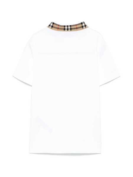 Tricouri Polo Burberry KID BOY POLO SHIRTS White Baieti (BM 16924767) 2