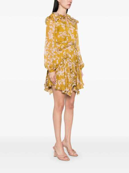 Rochii Elisabetta Franchi Yellow silk dress Yellow Femei (BM 16924770) 3