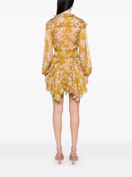 Rochii Elisabetta Franchi Yellow silk dress Yellow Femei (BM 16924770) 4