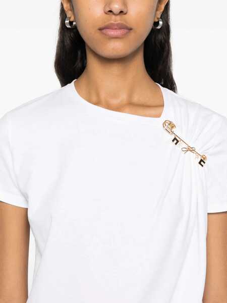 Pulovere Elisabetta Franchi White t-shrt White Femei (BM 16924863) 5